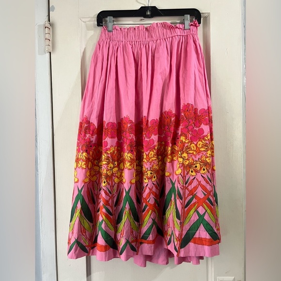 Anthropologie Roopa Pemmaraju Beaded Midi Skirt S - Picture 9 of 11